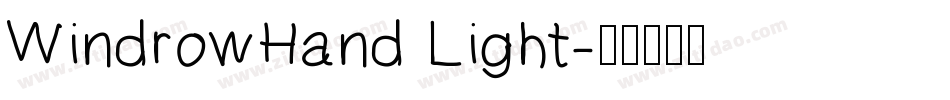 WindrowHand Light字体转换